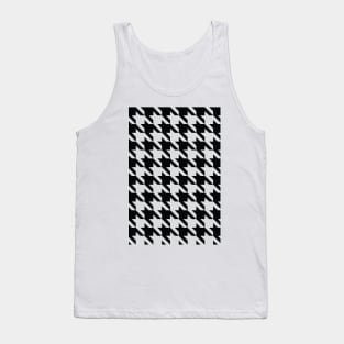 Classic Houndstooth Black and White Pattern Tank Top